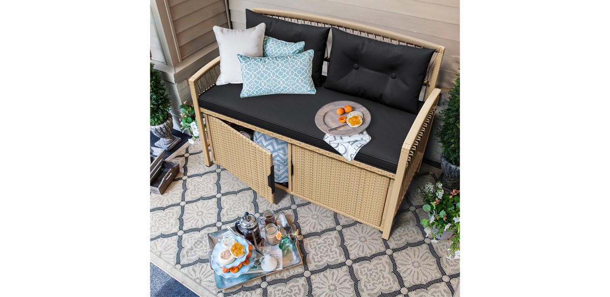 Dextrus 70-Gallon Outdoor Storage Bench with Cushion