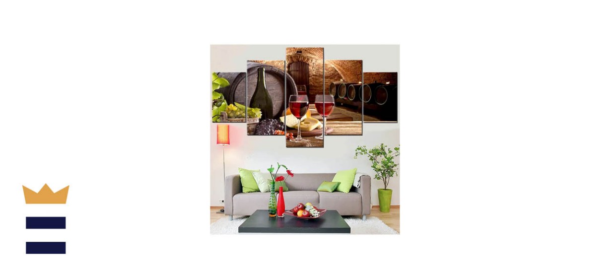 Bloomsbury Market “Wine Cellar” ― Five-Piece Unframed Painting on Canvas