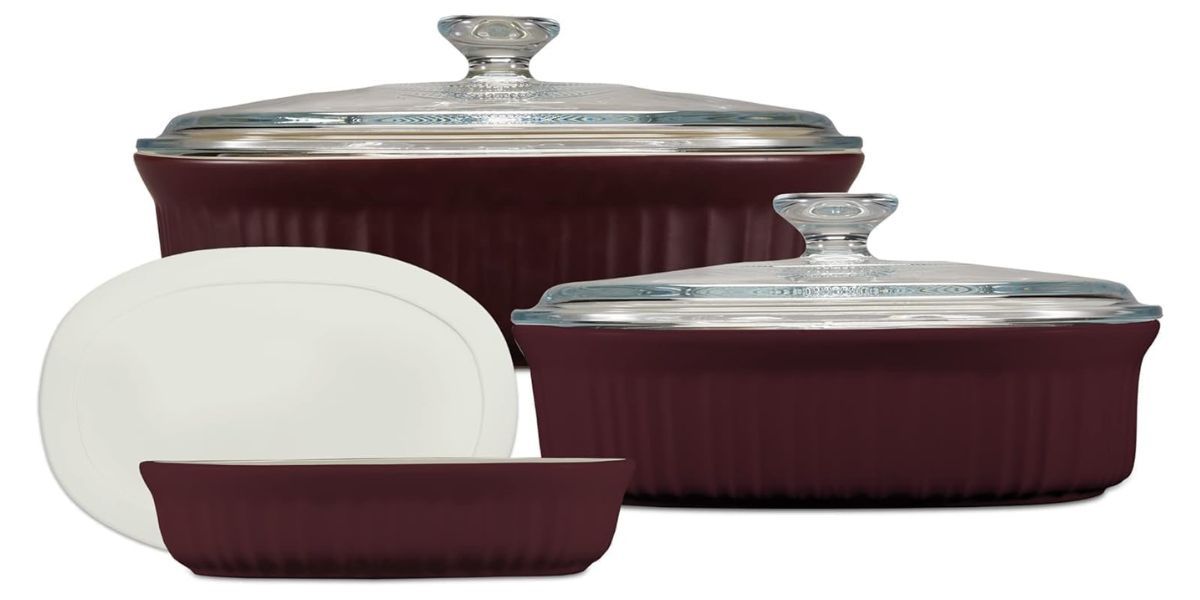 CorningWare Ceramic Bakeware Set with Lids