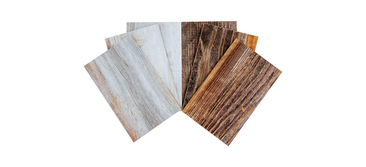 Weekend Walls Reclaimed Weathered Redwood Easy Peel-and-Stick Natural Wall Paneling