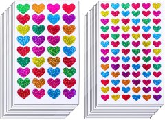 Ruisita Tech Glitter Heart Stickers