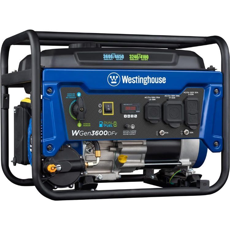 Westinghouse 4650 Peak Watt Dual Fuel Portable Generator