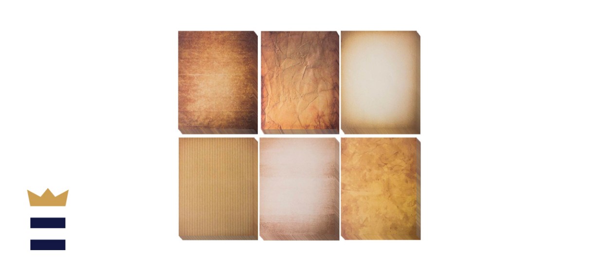 120 Sheets of Antique Looking Vintage Paper