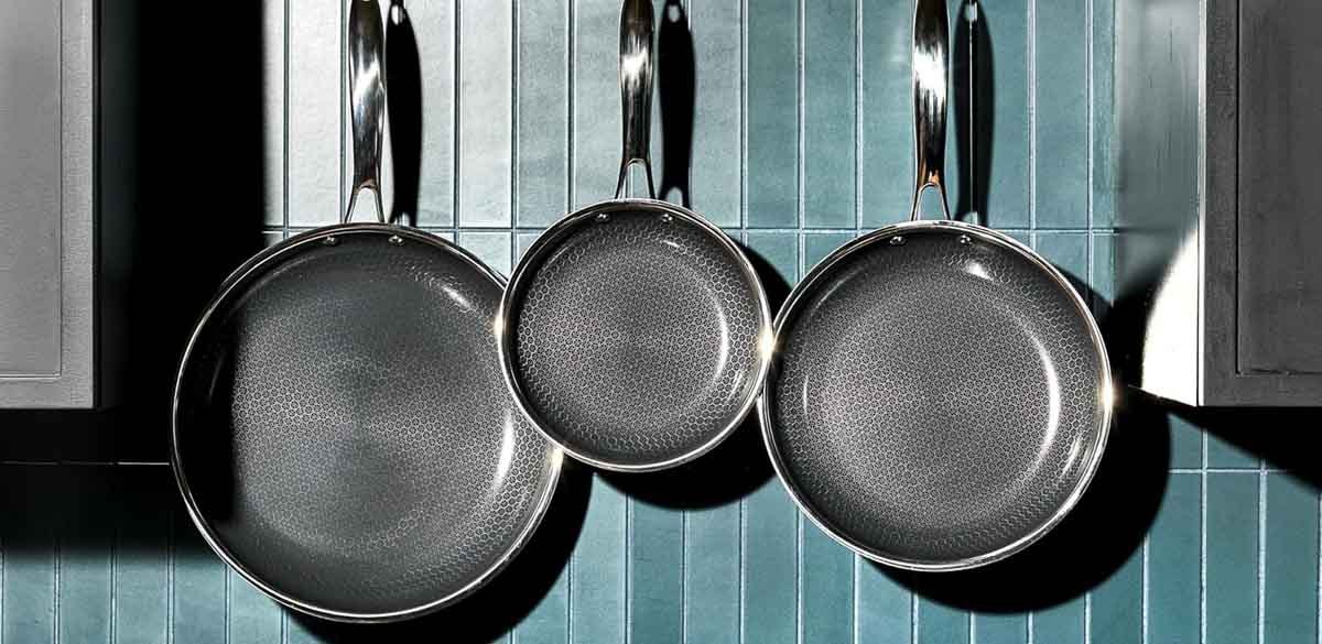 HexClad 6 Piece Hybrid Nonstick Frying Pan Set