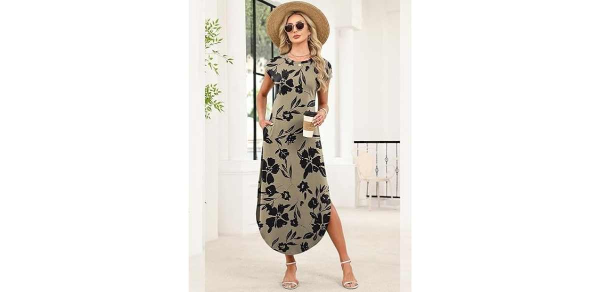 WIHOLL Summer Dresses Cap Sleeve