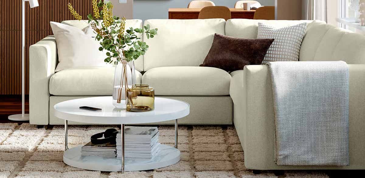 VIMLE Sectional, 4-seat corner, Mosshed dark-brown