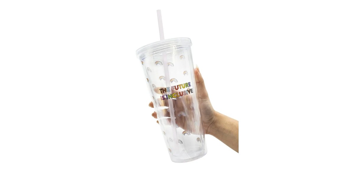 Bianca's Designs The Future Is Inclusive 24 oz Clear Tumbler