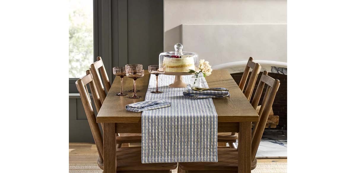 Textured Gingham Table Runner