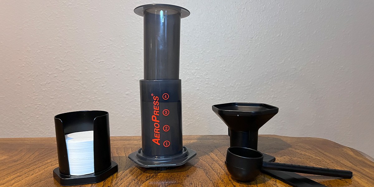 AeroPress Original Coffee and Espresso Maker on table