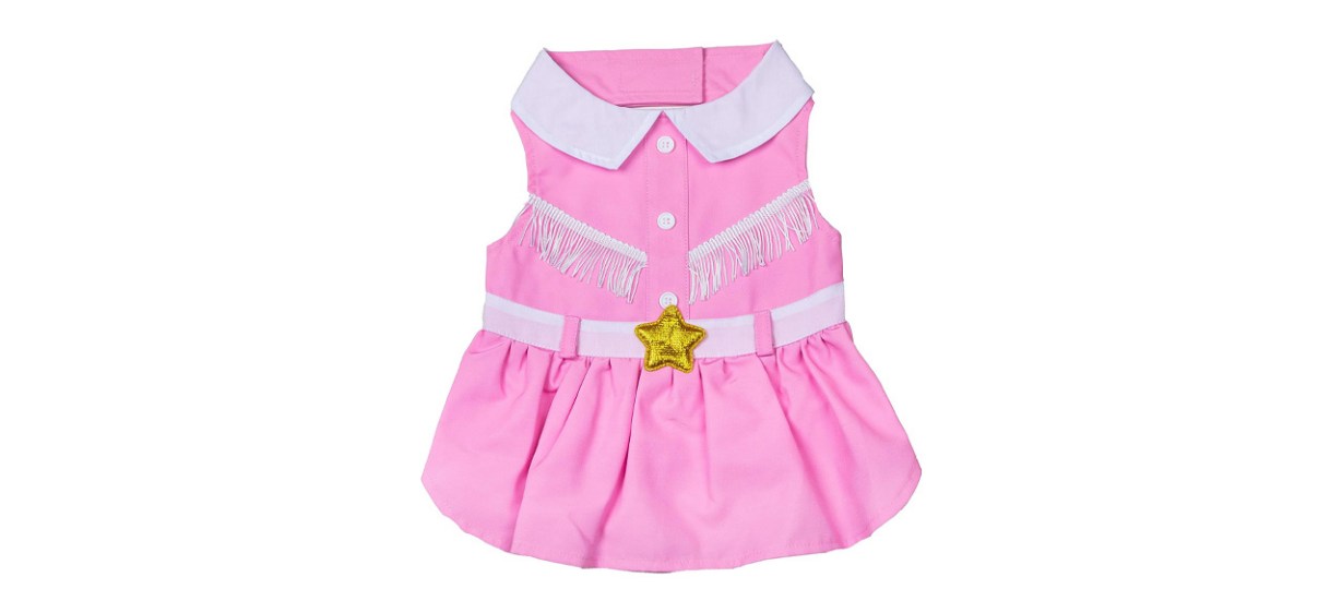 Best Doggy Parton Pink Collared Cowgirl Dress