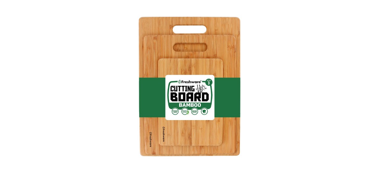 Freshware Cutting Boards for Kitchen Eco-Friendly Wood Cutting