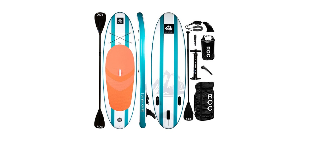 HOT* Roc Inflatable Stand Up Paddle Board + Accessories Bundle for