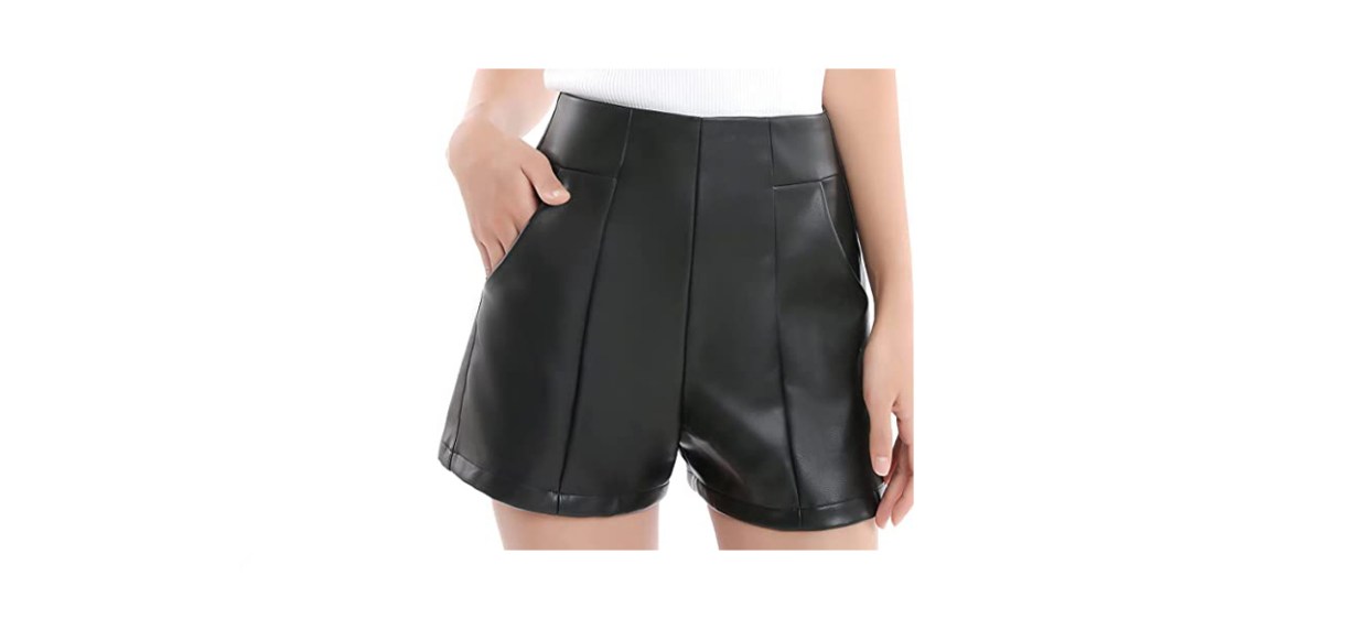 Everbellus Faux Leather Shorts