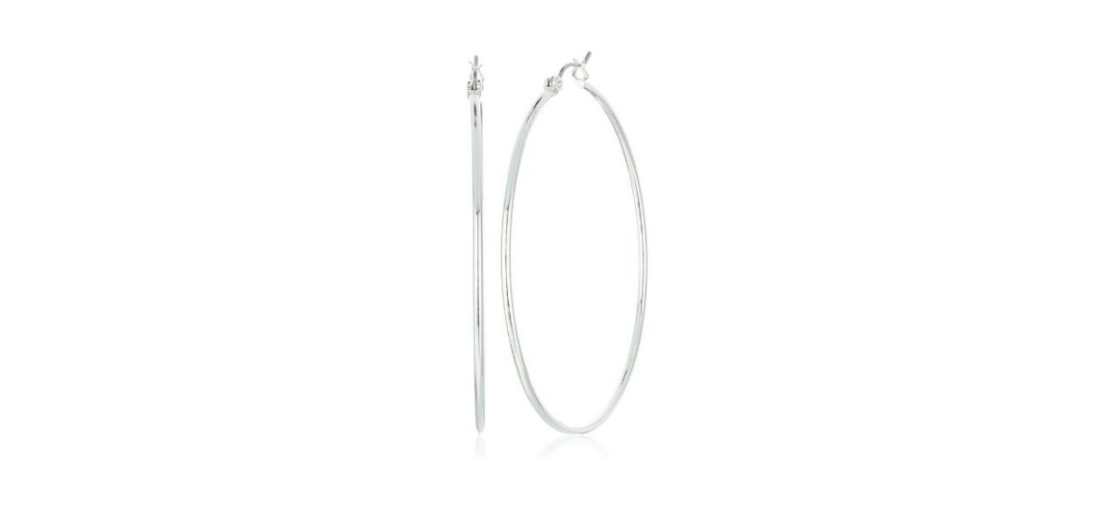 GUESS Basic Large Wire Hoop Earrings