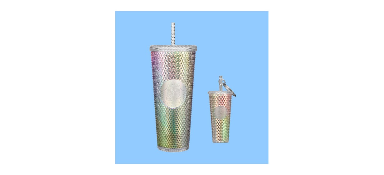 Iridescent Bling Cold Cup 24 oz and Keychain