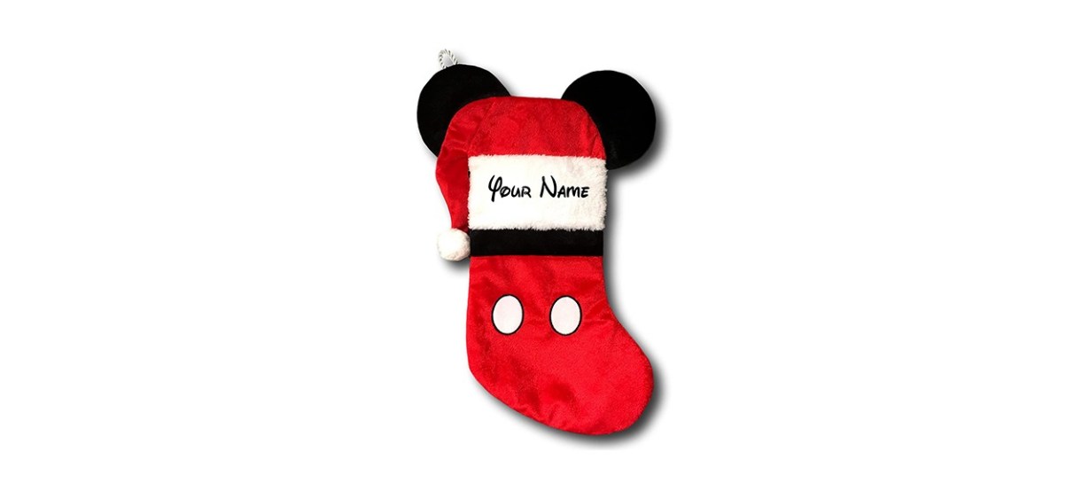 Kurt Adler Personalized Disney Mickey/Minnie Mouse 19-Inch Christmas Stocking With Ears
