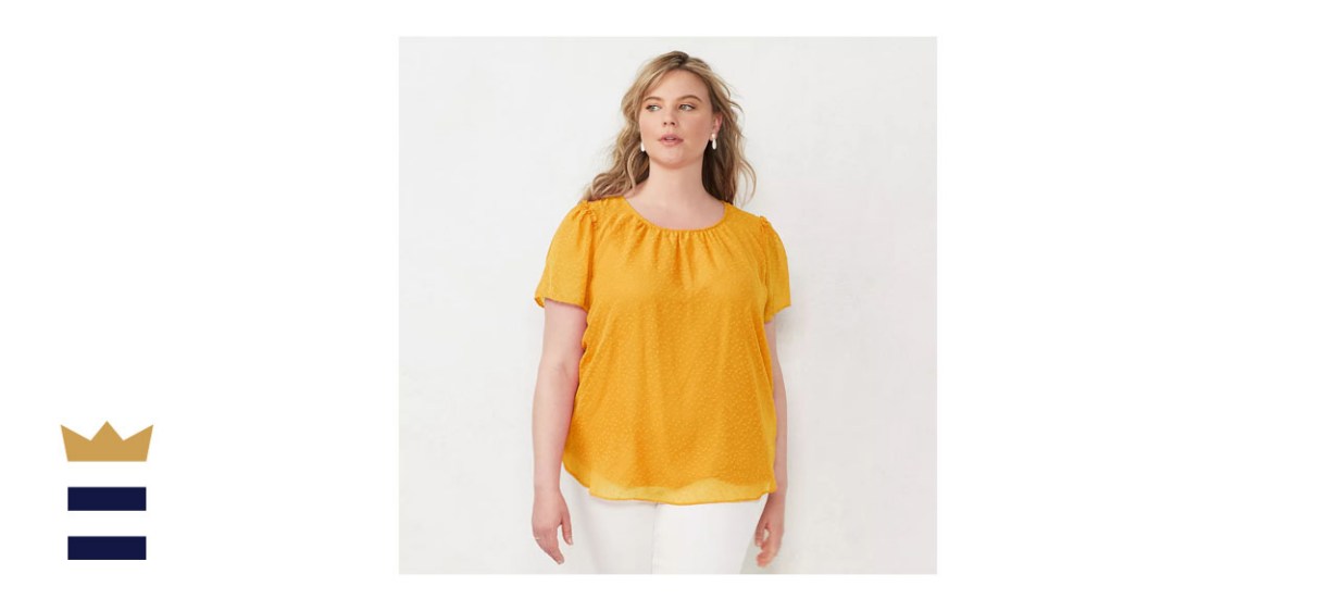 LC Lauren Conrad Plus-Size Flowy Dolman Top