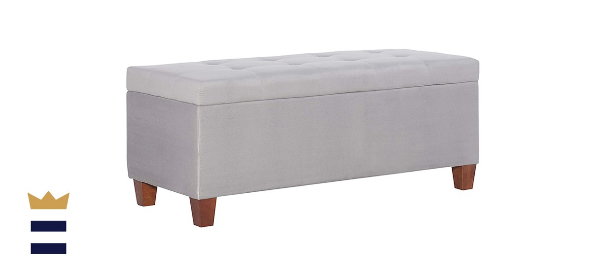 Linon Carmen Shoe Storage Ottoman