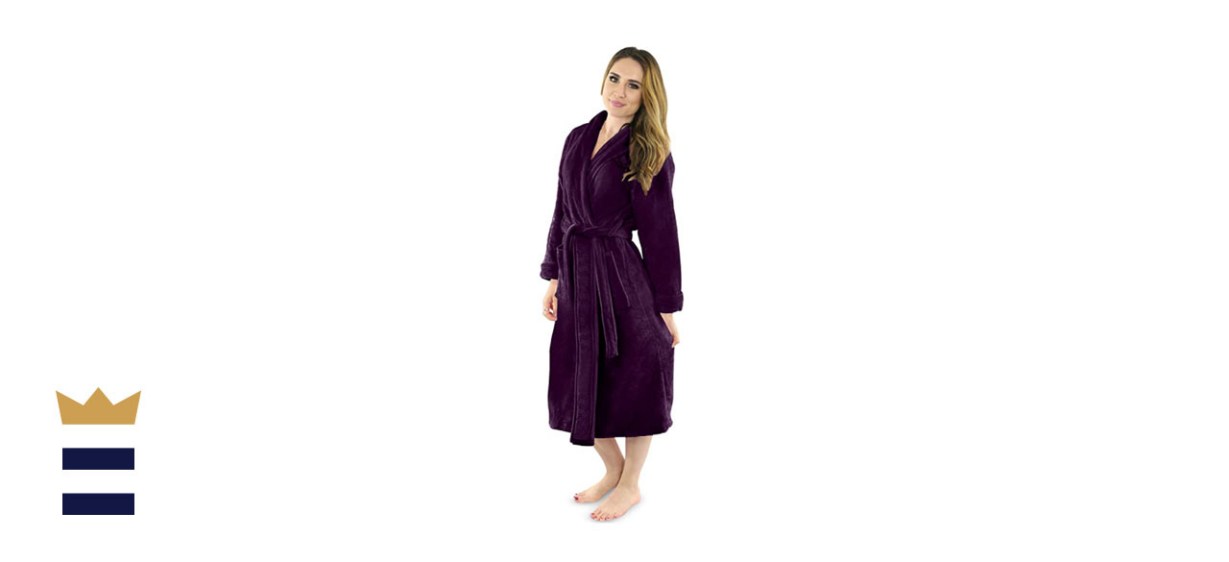 Long Bath Robe for Women’s Plush Soft Fleece Bathrobes