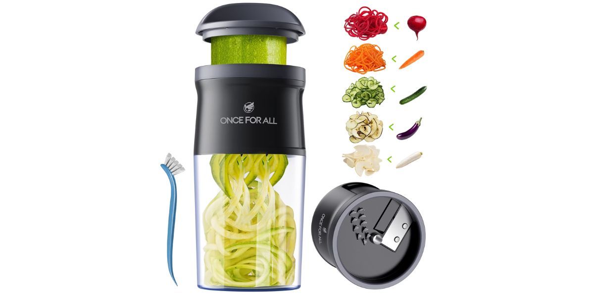 ONCE FOR ALL Vegetable Spiralizer Zucchini Noodle Maker Spiral Cutter