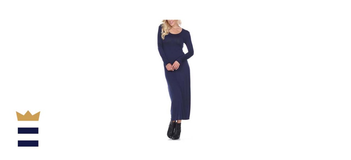 White Mark Long Sleeve Maxi Dress