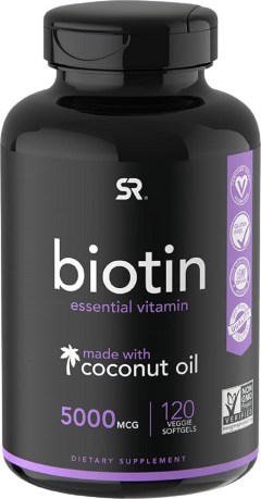 Sports Research Biotin Supplement with Organic Coconut Oil