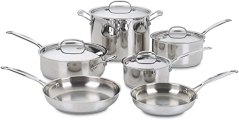 Cuisinart Chef’s Classic Stainless Steel 10-Piece Cookware Set