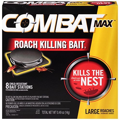 Combat Roach Killing Bait, Large Roach Bait Station, 8 Count