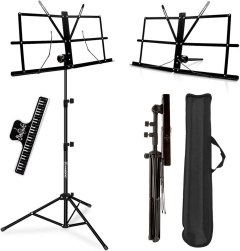 Kasonic 2 in 1 Dual-Use Folding Sheet Music Stand & Desktop Book Stand