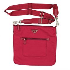 Prada Women's Pink Nylon Crossbody Bag