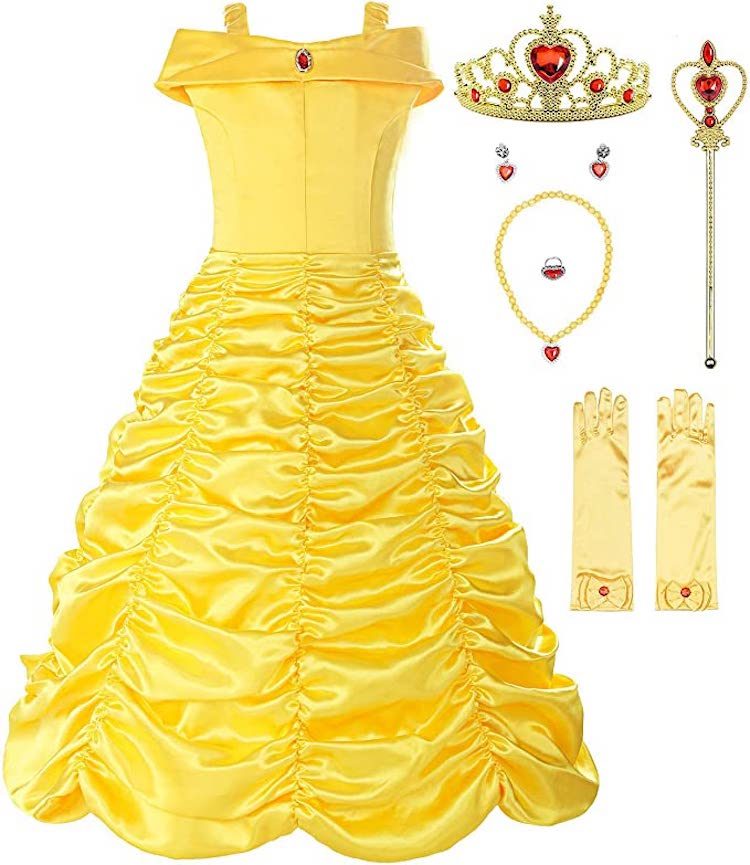 ReliBeauty Princess Belle Costume Dress