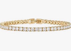 PAVOI 14K Gold Plated Cubic Zirconia Classic Tennis Bracelet